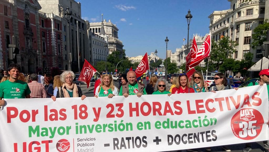 convocada en Madrid una huelga de docentes CCOO UGT