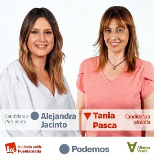 Tania Pasca candidata a la alcaldía de Fuenlabrada por IU Podemos Alianza Verde Comunidad de Madrid especial elecciones