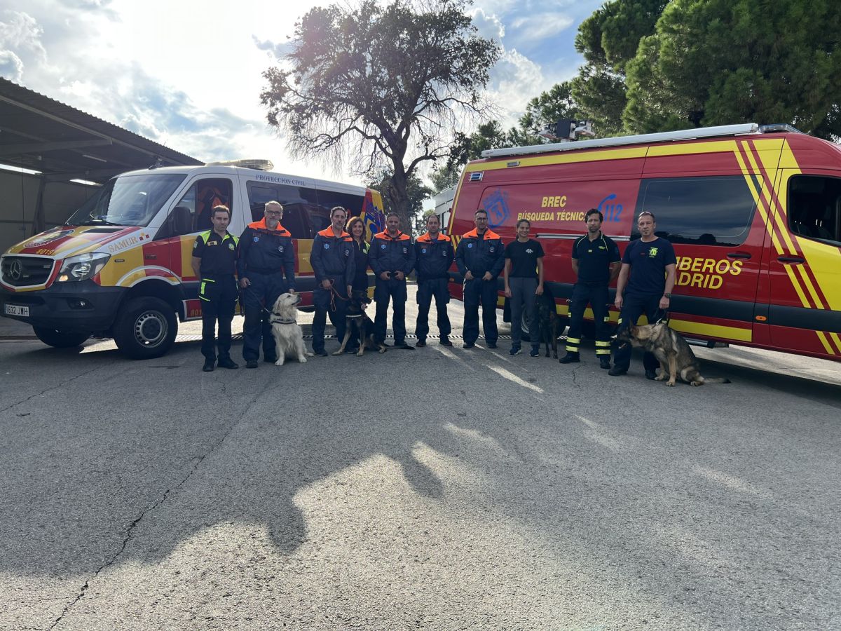 Madrid envía cinco sanitarios, cuatro perros y tres bomberos a Marruecos
